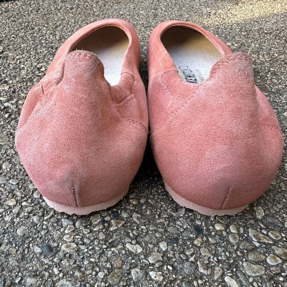 Birkenstock Coral Suede Ballet Shoes Slip On Flats Round Toe Birks Size 37 6 6.5 - Picture 8 of 10